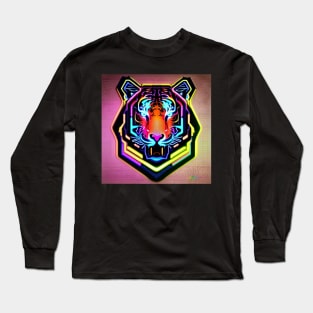 Trippy Psychedelic Neon Tigers 13 Long Sleeve T-Shirt